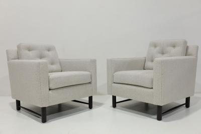 Edward Wormley Edward Wormley for Dunbar Lounge Chairs in Holly Hunt Boucle