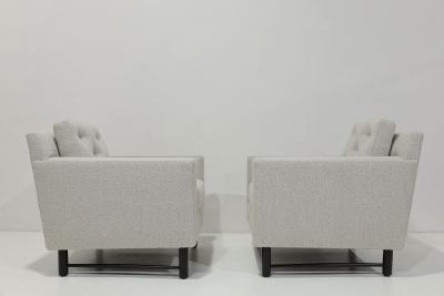 Edward Wormley Edward Wormley for Dunbar Lounge Chairs in Holly Hunt Boucle