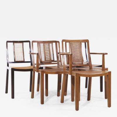 Edward Wormley Edward Wormley for Dunbar MCM Cane and Bleached Mahogany Dining Chair Set of 6