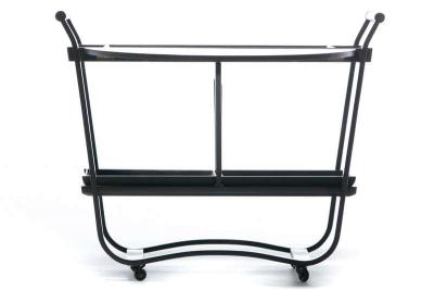 Edward Wormley Edward Wormley for Dunbar Mahogany Drop Leaf Bar Cart Model 4487 circa 1950