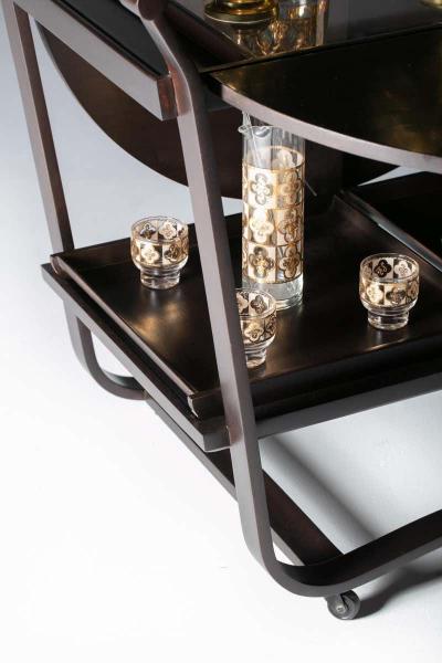 Edward Wormley Edward Wormley for Dunbar Mahogany Drop Leaf Bar Cart Model 4487 circa 1950