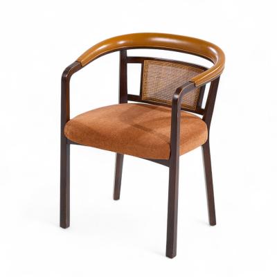 Edward Wormley Edward Wormley for Dunbar Mahogany and Cane Dining Chairs Set of 4