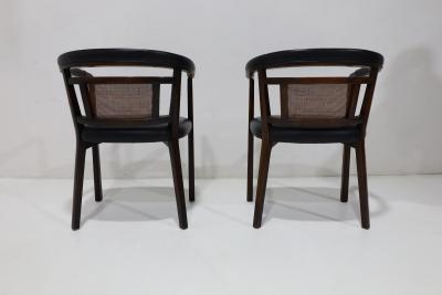 Edward Wormley Edward Wormley for Dunbar Mahogany and Cane Dining or Side Chairs