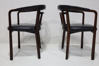 Edward Wormley Edward Wormley for Dunbar Mahogany and Cane Dining or Side Chairs