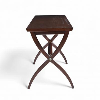 Edward Wormley Edward Wormley for Dunbar Mid Century Brass Walnut and Mahogany Console Table