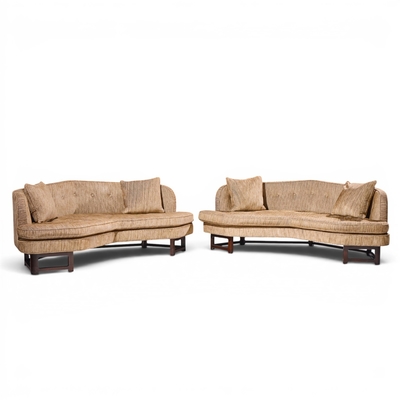 Edward Wormley Edward Wormley for Dunbar Mid Century Janus Sofas Pair