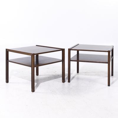 Edward Wormley Edward Wormley for Dunbar Mid Century Mahogany End Tables Pair