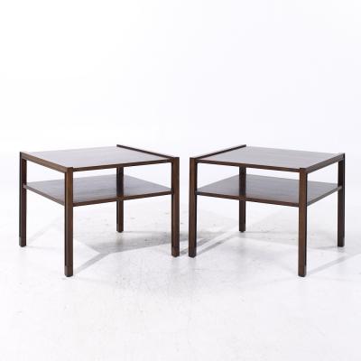 Edward Wormley Edward Wormley for Dunbar Mid Century Mahogany End Tables Pair