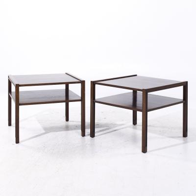 Edward Wormley Edward Wormley for Dunbar Mid Century Mahogany End Tables Pair