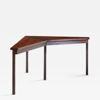 Edward Wormley Edward Wormley for Dunbar Mid Century Mahogany Janus Sofa Corner Table