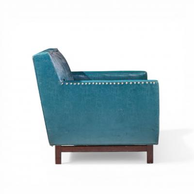 Edward Wormley Edward Wormley for Dunbar Mid Century Mahogany Loveseat Settee Sofa