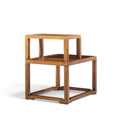 Edward Wormley Edward Wormley for Dunbar Mid Century Mahogany Step End Tables Pair