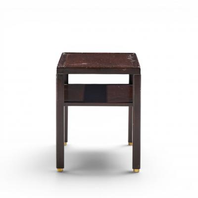 Edward Wormley Edward Wormley for Dunbar Mid Century Mahogany and Brass Side End Tables Pair