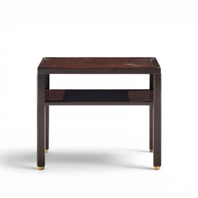 Edward Wormley Edward Wormley for Dunbar Mid Century Mahogany and Brass Side End Tables Pair