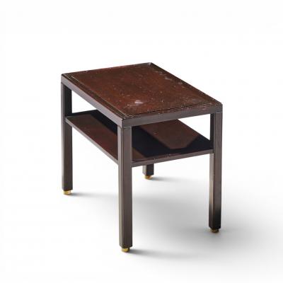 Edward Wormley Edward Wormley for Dunbar Mid Century Mahogany and Brass Side End Tables Pair