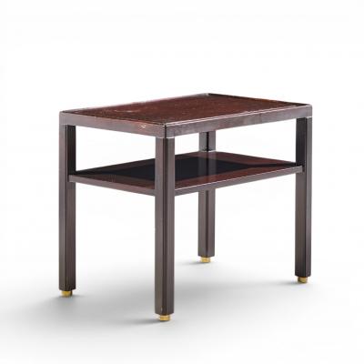 Edward Wormley Edward Wormley for Dunbar Mid Century Mahogany and Brass Side End Tables Pair