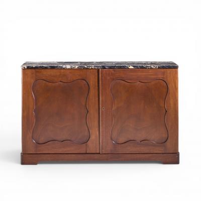 Edward Wormley Edward Wormley for Dunbar Mid Century Mahogany and Marble Credenza