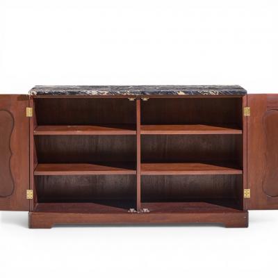 Edward Wormley Edward Wormley for Dunbar Mid Century Mahogany and Marble Credenza