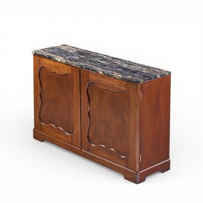 Edward Wormley Edward Wormley for Dunbar Mid Century Mahogany and Marble Credenza