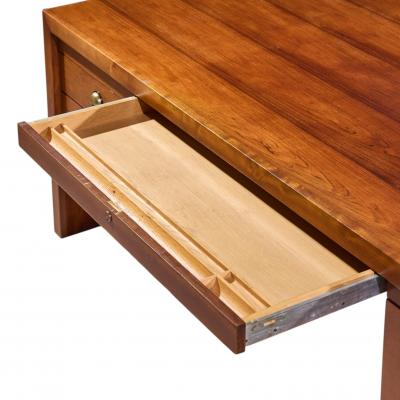 Edward Wormley Edward Wormley for Dunbar Mid Century Rosewood and Brass Executive Desk