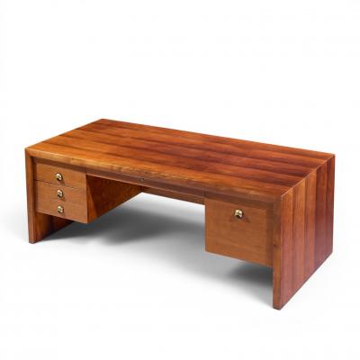 Edward Wormley Edward Wormley for Dunbar Mid Century Rosewood and Brass Executive Desk