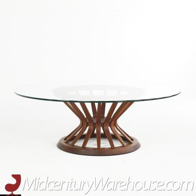 Edward Wormley Edward Wormley for Dunbar Mid Century Sheaf of Wheat Glass Top Coffee Table