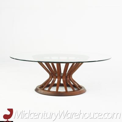 Edward Wormley Edward Wormley for Dunbar Mid Century Sheaf of Wheat Glass Top Coffee Table
