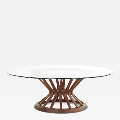 Edward Wormley Edward Wormley for Dunbar Mid Century Sheaf of Wheat Glass Top Coffee Table