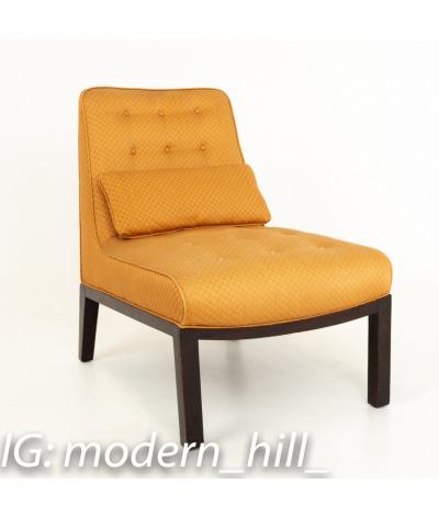 Edward Wormley Edward Wormley for Dunbar Mid Century Slipper Lounge Chairs Pair