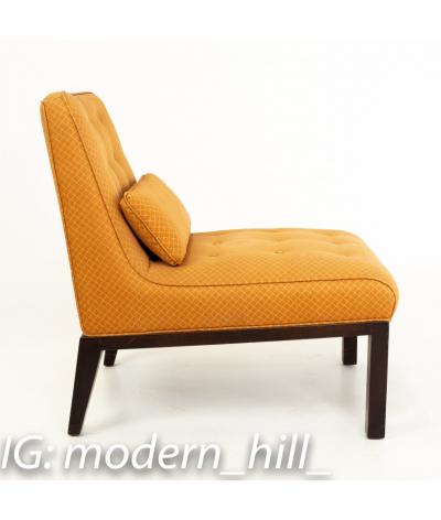 Edward Wormley Edward Wormley for Dunbar Mid Century Slipper Lounge Chairs Pair