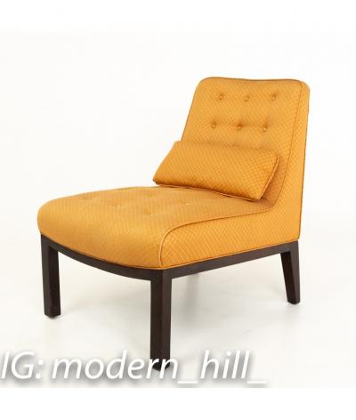 Edward Wormley Edward Wormley for Dunbar Mid Century Slipper Lounge Chairs Pair