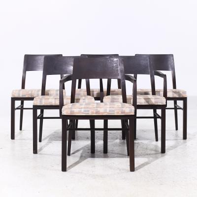 Edward Wormley Edward Wormley for Dunbar Mid Century Walnut Dining Chairs Set of 6
