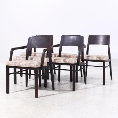 Edward Wormley Edward Wormley for Dunbar Mid Century Walnut Dining Chairs Set of 6