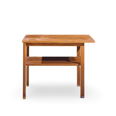 Edward Wormley Edward Wormley for Dunbar Mid Century Walnut and Brass Side End Tables Pair