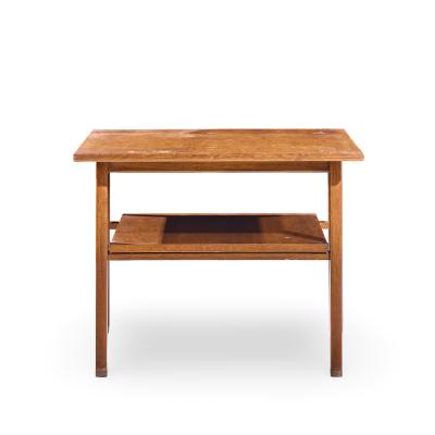 Edward Wormley Edward Wormley for Dunbar Mid Century Walnut and Brass Side End Tables Pair