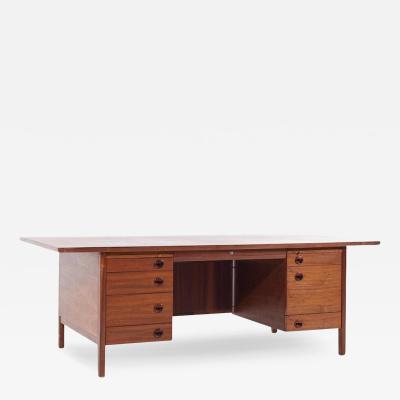 Edward Wormley Edward Wormley for Dunbar Mid Century Walnut and Rosewood Executive Desk