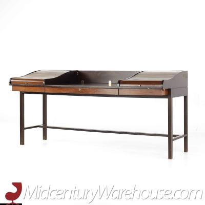 Edward Wormley Edward Wormley for Dunbar Model 452 Rosewood Tambour Door Executive Desk