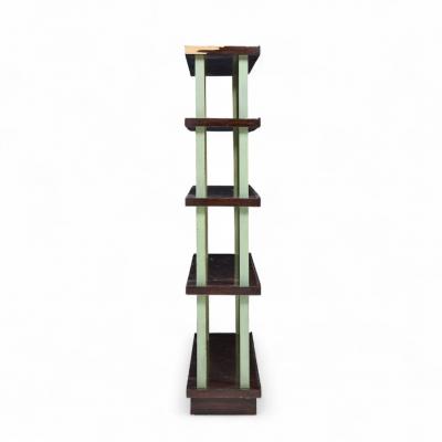 Edward Wormley Edward Wormley for Dunbar Model 4568 Lacquered Steel and Mahogany Bookcase