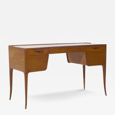 Edward Wormley Edward Wormley for Dunbar Model 4725 MCM Mahogany Leather Saber Leg Writing Desk