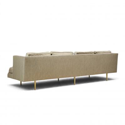 Edward Wormley Edward Wormley for Dunbar Model 4907 Mid Century Brass Leg Sofa