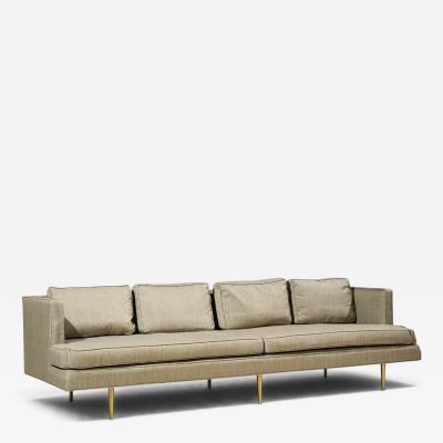 Edward Wormley Edward Wormley for Dunbar Model 4907 Mid Century Brass Leg Sofa