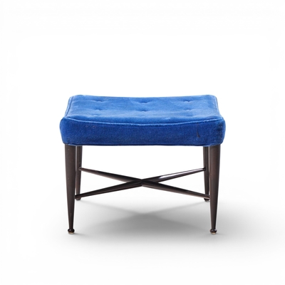 Edward Wormley Edward Wormley for Dunbar Model 5002 Mid Century Thebes Mahogany Stools Pair