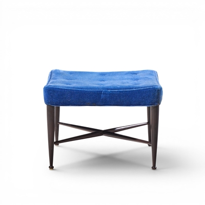 Edward Wormley Edward Wormley for Dunbar Model 5002 Mid Century Thebes Mahogany Stools Pair