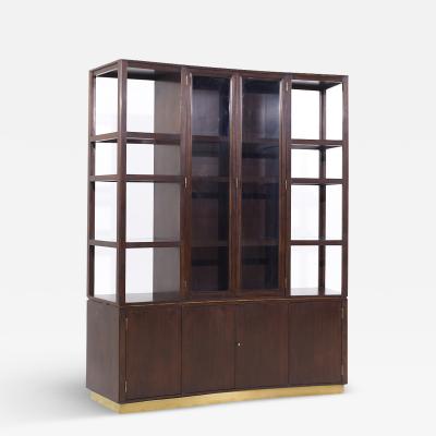 Edward Wormley Edward Wormley for Dunbar Model 6027 MCM Mahogany and Brass Curved Room Divider