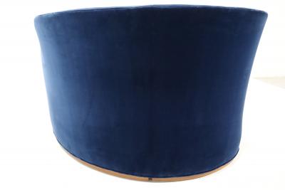 Edward Wormley Edward Wormley for Dunbar Oasis Sofa in Navy Blue Velvet