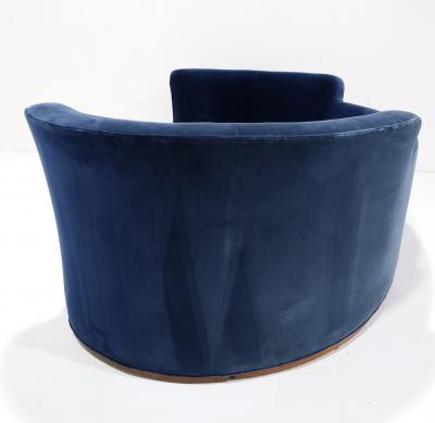 Edward Wormley Edward Wormley for Dunbar Oasis Sofa in Navy Blue Velvet