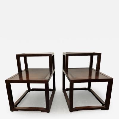 Edward Wormley Edward Wormley for Dunbar Pair Mahogany End Tables