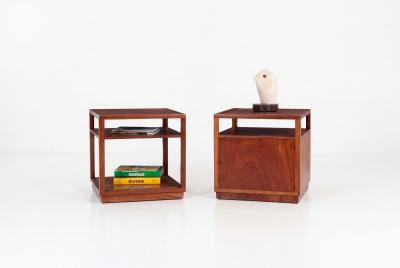 Edward Wormley Edward Wormley for Dunbar Pair of Cube End Tables 1947