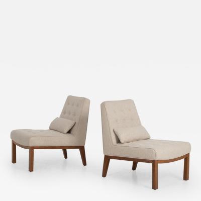 Edward Wormley Edward Wormley for Dunbar Pair of Slipper Chairs 1950 s