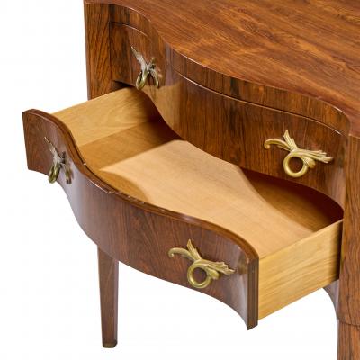Edward Wormley Edward Wormley for Dunbar Rosewood and Brass Commode Console Chest of Drawers